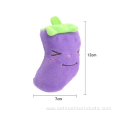 New-design plush purple eggplant durable dog toys